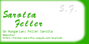 sarolta feller business card